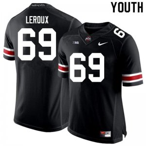 Youth Ohio State Buckeyes #69 Trey Leroux Black Nike NCAA College Football Jersey October ETQ7644JV